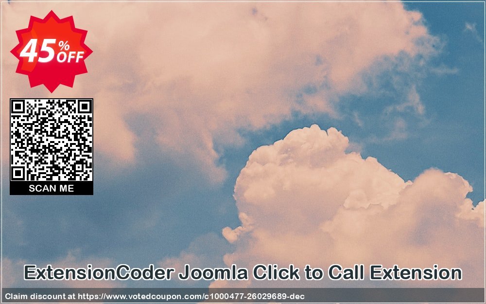 ExtensionCoder Joomla Click to Call Extension Coupon, discount 40% discount. Promotion: awesome sales code of ExtensionCoder - Joomla - Click to Call Extension - Basic Lifetime Package 2023