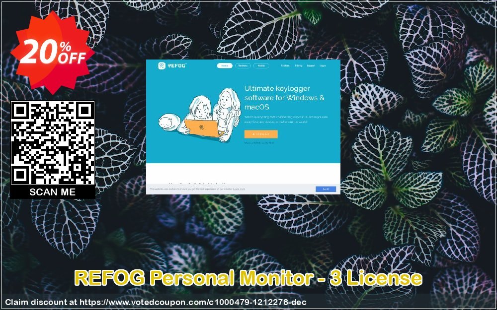 REFOG Personal Monitor - 3 Plan Coupon, discount REFOG Personal Monitor - 3 License Staggering discounts code 2023. Promotion: Staggering discounts code of REFOG Personal Monitor - 3 License 2023