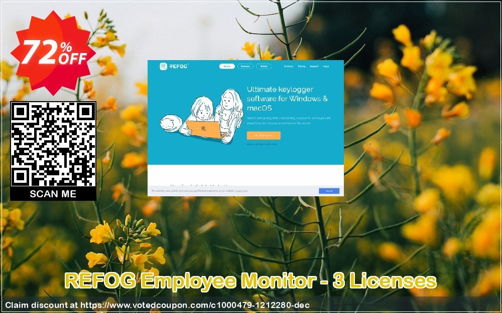 REFOG Employee Monitor - 3 Plans Coupon, discount REFOG Employee Monitor - 3 Licenses Stirring sales code 2023. Promotion: Stirring sales code of REFOG Employee Monitor - 3 Licenses 2023