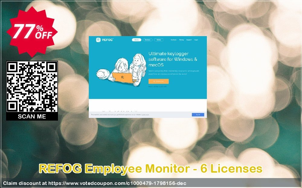 REFOG Employee Monitor - 6 Plans Coupon, discount REFOG Employee Monitor - 6 Licenses Stunning promo code 2023. Promotion: Stunning promo code of REFOG Employee Monitor - 6 Licenses 2023