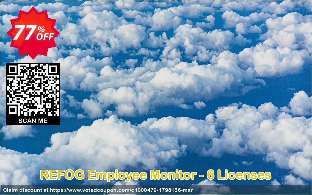 REFOG Employee Monitor - 6 Plans Coupon, discount REFOG Employee Monitor - 6 Licenses Stunning promo code 2024. Promotion: Stunning promo code of REFOG Employee Monitor - 6 Licenses 2024