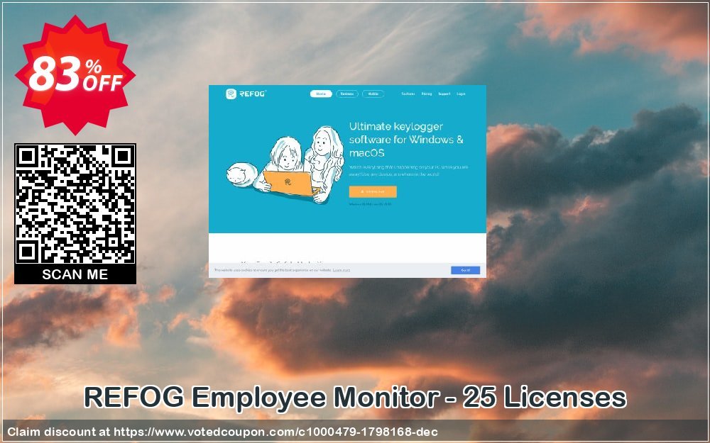 REFOG Employee Monitor - 25 Plans Coupon, discount REFOG Employee Monitor - 25 Licenses Awful offer code 2023. Promotion: Awful offer code of REFOG Employee Monitor - 25 Licenses 2023