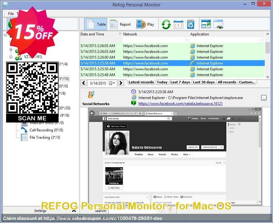 REFOG Personal Monitor - for MAC OS Coupon, discount REFOG Coupon for MAC. Promotion: 