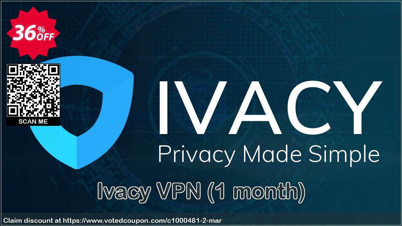 Ivacy VPN, Monthly  Coupon, discount 32% OFF Ivacy VPN (1 month) Feb 2024. Promotion: Staggering promo code of Ivacy VPN (1 month), tested in February 2024