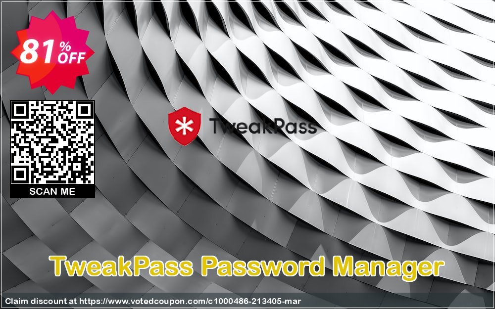 TweakPass Password Manager Coupon, discount 50% OFF TweakPass Password Manager, verified. Promotion: Fearsome offer code of TweakPass Password Manager, tested & approved