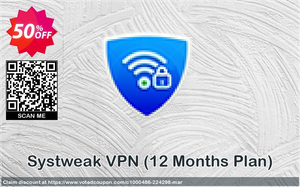 Systweak VPN, 12 Months Plan  Coupon, discount 50% OFF Systweak VPN (12 Months Plan), verified. Promotion: Fearsome offer code of Systweak VPN (12 Months Plan), tested & approved