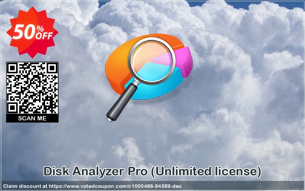 Disk Analyzer Pro, Unlimited Plan  Coupon, discount 50% OFF Disk Analyzer Pro (Unlimited license), verified. Promotion: Fearsome offer code of Disk Analyzer Pro (Unlimited license), tested & approved