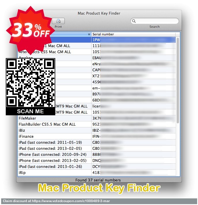 MAC Product Key Finder Coupon, discount 30% OFF Mac Product Key Finder, verified. Promotion: Marvelous discounts code of Mac Product Key Finder, tested & approved