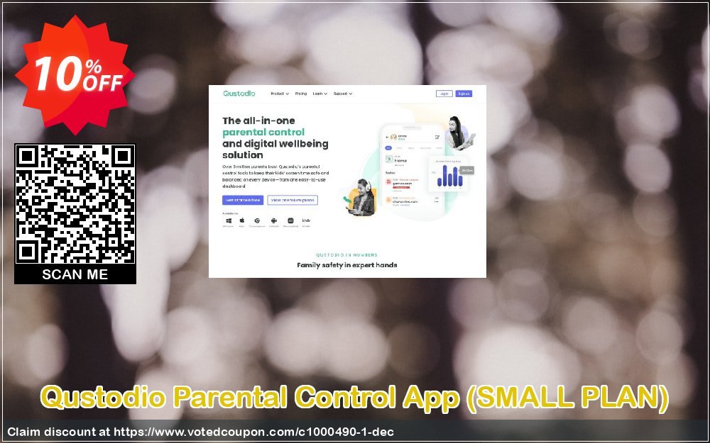 Qustodio Parental Control App, SMALL PLAN  Coupon, discount 10% OFF Qustodio Parental Control App (SMALL PLAN), verified. Promotion: Wondrous promotions code of Qustodio Parental Control App (SMALL PLAN), tested & approved