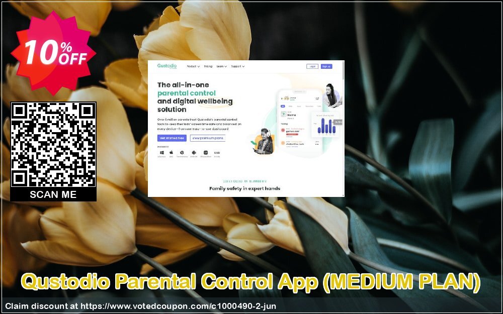 Qustodio Parental Control App, MEDIUM PLAN 