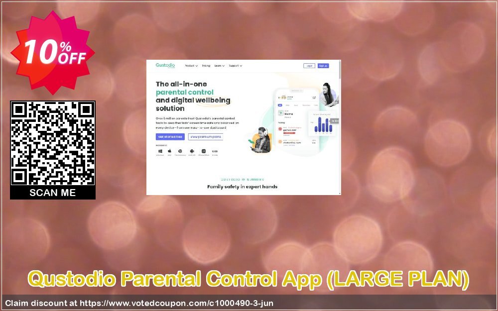 Qustodio Parental Control App, LARGE PLAN  Coupon, discount 10% OFF Qustodio Parental Control App (LARGE PLAN), verified. Promotion: Wondrous promotions code of Qustodio Parental Control App (LARGE PLAN), tested & approved