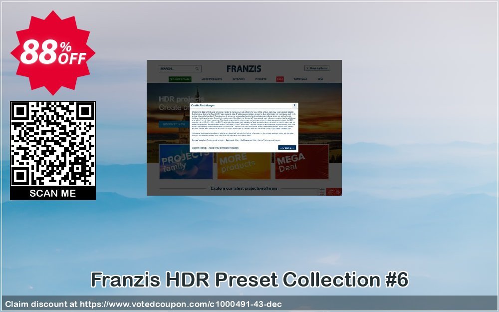 Franzis HDR Preset Collection #6 Coupon, discount 15% OFF Franzis Preset Collection #6, verified. Promotion: Awful sales code of Franzis Preset Collection #6, tested & approved