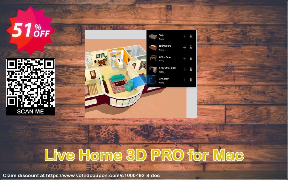 Live Home 3D PRO for MAC Coupon Code Apr 2024, 51% OFF - VotedCoupon