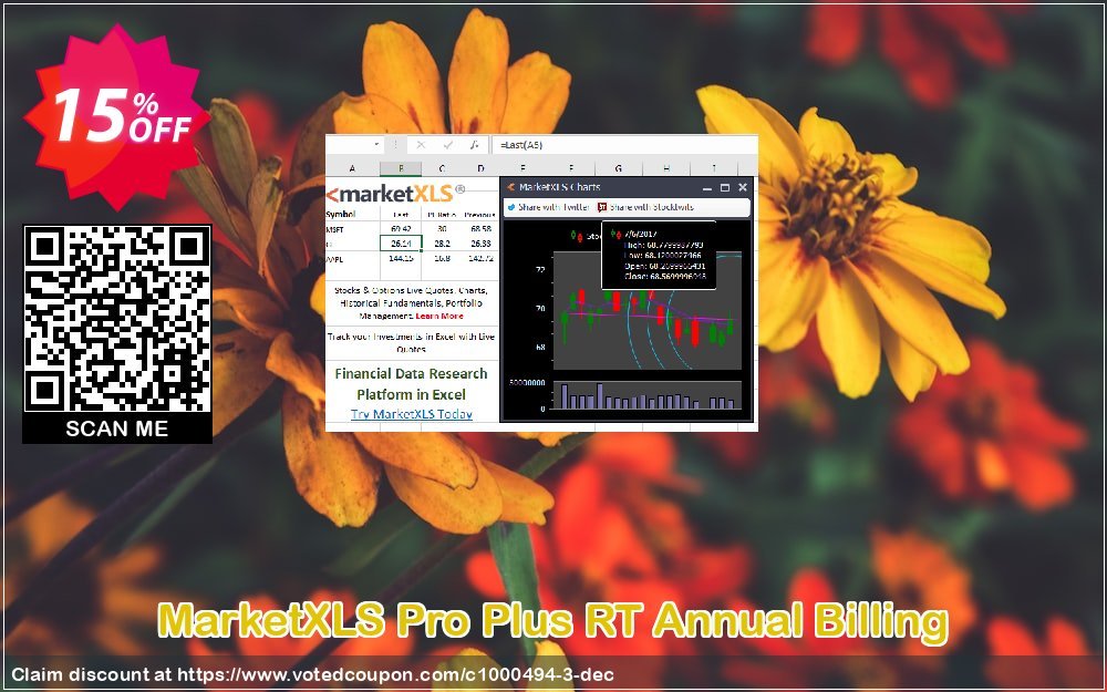 MarketXLS Pro Plus RT Annual Billing Coupon, discount 15% OFF MarketXLS Pro Plus RT Annual Billing, verified. Promotion: Super discount code of MarketXLS Pro Plus RT Annual Billing, tested & approved