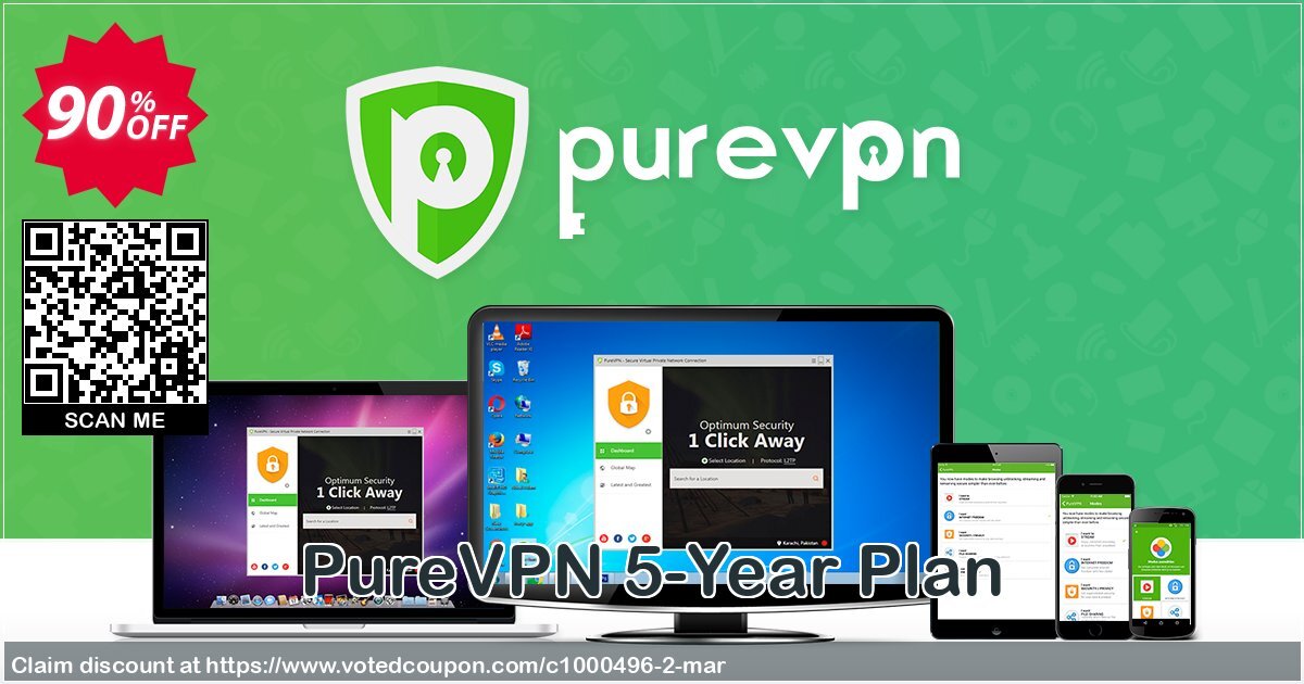 PureVPN 5-Year Plan Coupon Code Apr 2024, 90% OFF - VotedCoupon