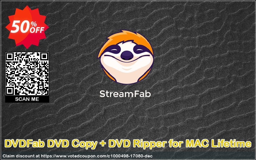 DVDFab DVD Copy + DVD Ripper for MAC Lifetime Coupon, discount 50% OFF DVDFab DVD Copy + DVD Ripper for MAC Lifetime, verified. Promotion: Special sales code of DVDFab DVD Copy + DVD Ripper for MAC Lifetime, tested & approved