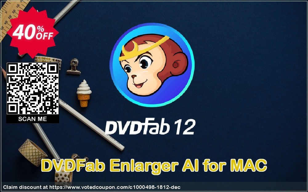 DVDFab Enlarger AI for MAC Coupon, discount 50% OFF DVDFab Enlarger AI for MAC, verified. Promotion: Special sales code of DVDFab Enlarger AI for MAC, tested & approved