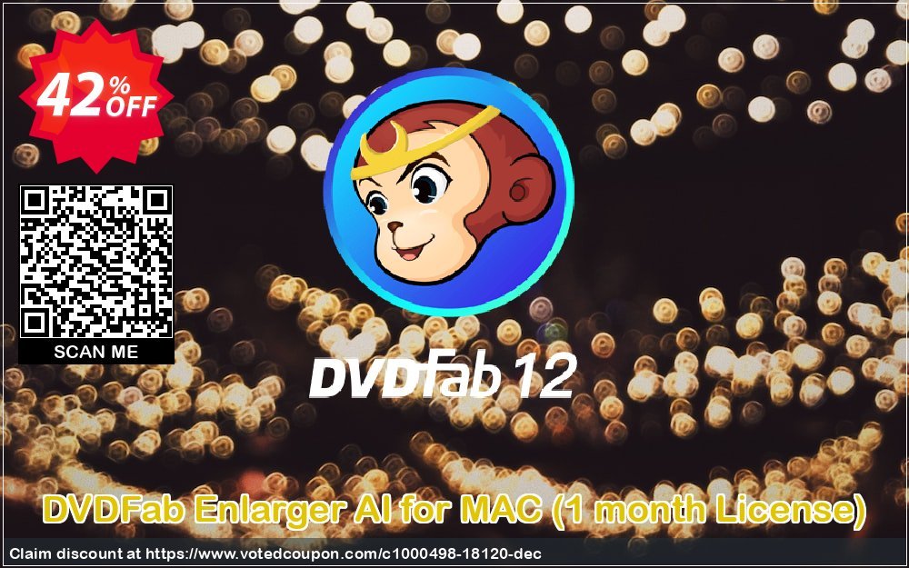 DVDFab Enlarger AI for MAC, Monthly Plan  Coupon, discount 50% OFF DVDFab Enlarger AI for MAC (1 month License), verified. Promotion: Special sales code of DVDFab Enlarger AI for MAC (1 month License), tested & approved