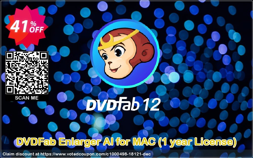 DVDFab Enlarger AI for MAC, Yearly Plan  Coupon, discount 50% OFF DVDFab Enlarger AI for MAC (1 year License), verified. Promotion: Special sales code of DVDFab Enlarger AI for MAC (1 year License), tested & approved
