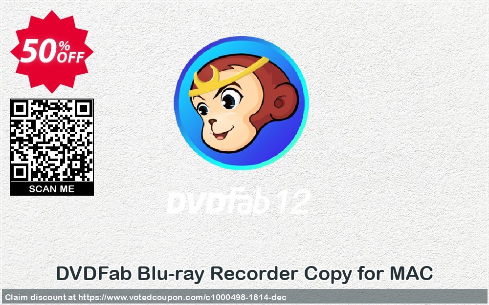 DVDFab Blu-ray Recorder Copy for MAC Coupon, discount 50% OFF DVDFab Blu-ray Recorder Copy for MAC, verified. Promotion: Special sales code of DVDFab Blu-ray Recorder Copy for MAC, tested & approved