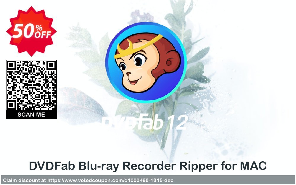 DVDFab Blu-ray Recorder Ripper for MAC Coupon, discount 50% OFF DVDFab Blu-ray Recorder Ripper for MAC, verified. Promotion: Special sales code of DVDFab Blu-ray Recorder Ripper for MAC, tested & approved