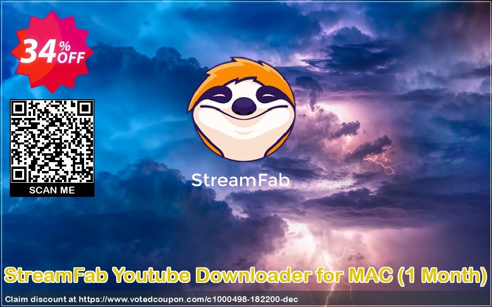 StreamFab Youtube Downloader for MAC, Monthly  Coupon, discount 30% OFF StreamFab Youtube Downloader for MAC (1 Month), verified. Promotion: Special sales code of StreamFab Youtube Downloader for MAC (1 Month), tested & approved