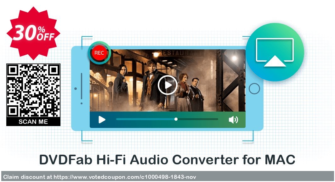 DVDFab Hi-Fi Audio Converter for MAC Coupon Code Mar 2024, 30% OFF - VotedCoupon