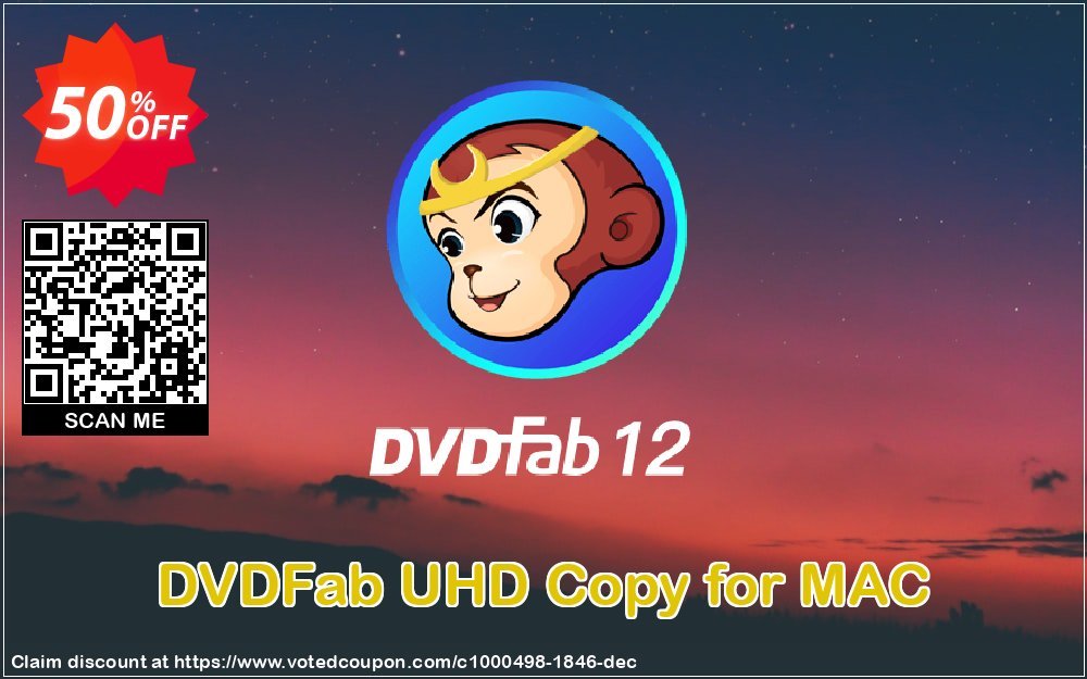 DVDFab UHD Copy for MAC Coupon, discount 50% OFF DVDFab UHD Copy for MAC, verified. Promotion: Special sales code of DVDFab UHD Copy for MAC, tested & approved