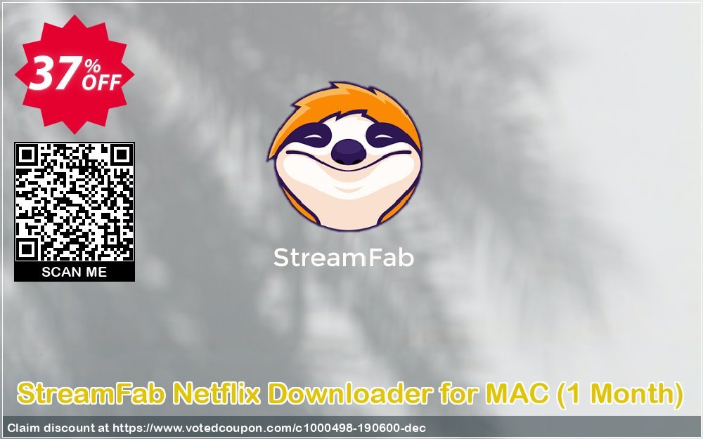 StreamFab Netflix Downloader for MAC, Monthly  Coupon, discount 35% OFF DVDFab Netflix Downloader for MAC 1 Month, verified. Promotion: Special sales code of DVDFab Netflix Downloader for MAC 1 Month, tested & approved