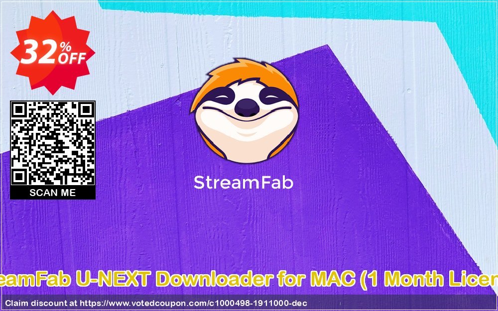 StreamFab U-NEXT Downloader for MAC, Monthly Plan  Coupon, discount 30% OFF StreamFab U-NEXT Downloader for MAC (1 Month License), verified. Promotion: Special sales code of StreamFab U-NEXT Downloader for MAC (1 Month License), tested & approved