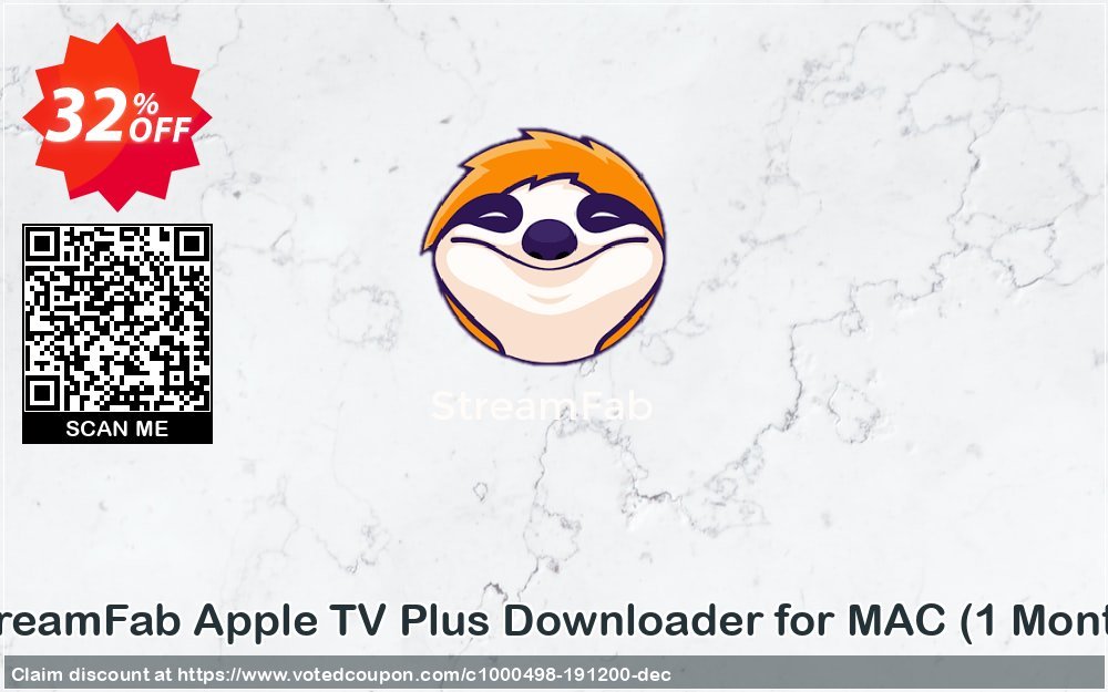 StreamFab Apple TV Plus Downloader for MAC, Monthly  Coupon, discount 30% OFF StreamFab Apple TV Plus Downloader for MAC (1 Month), verified. Promotion: Special sales code of StreamFab Apple TV Plus Downloader for MAC (1 Month), tested & approved