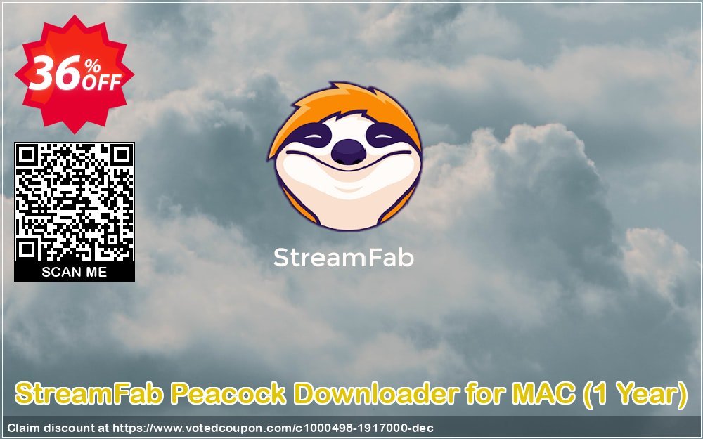 StreamFab Peacock Downloader for MAC, Yearly  Coupon, discount 31% OFF StreamFab FANZA Downloader for MAC, verified. Promotion: Special sales code of StreamFab FANZA Downloader for MAC, tested & approved