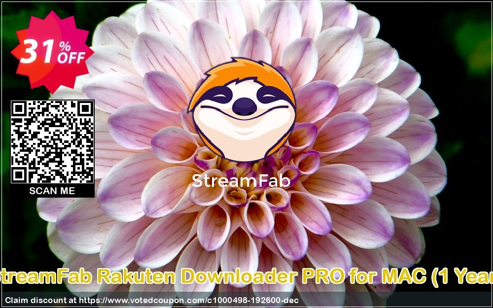 StreamFab Rakuten Downloader PRO for MAC, Yearly  Coupon, discount 30% OFF StreamFab Rakuten Downloader PRO for MAC (1 Year), verified. Promotion: Special sales code of StreamFab Rakuten Downloader PRO for MAC (1 Year), tested & approved
