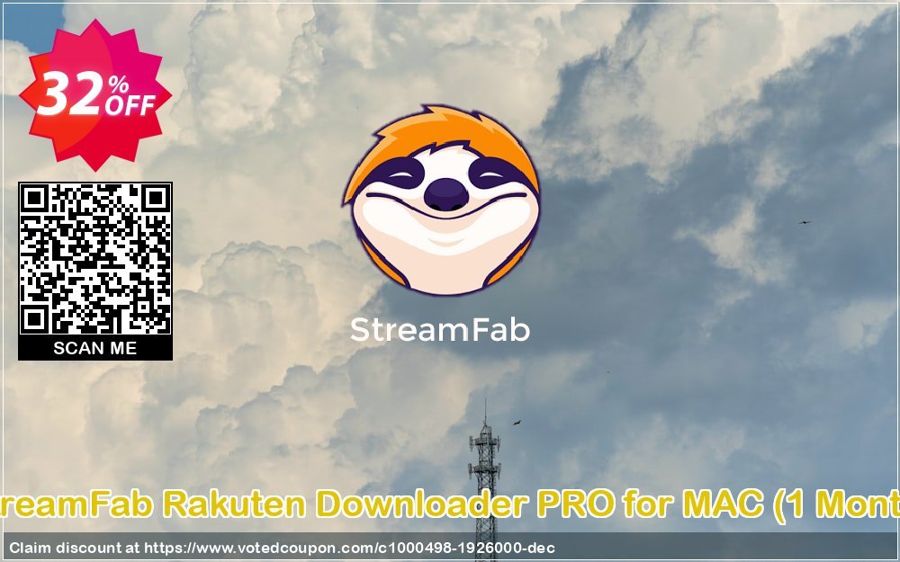 StreamFab Rakuten Downloader PRO for MAC, Monthly  Coupon, discount 30% OFF StreamFab Rakuten Downloader PRO for MAC (1 Month), verified. Promotion: Special sales code of StreamFab Rakuten Downloader PRO for MAC (1 Month), tested & approved