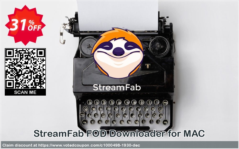 StreamFab FOD Downloader for MAC Coupon, discount 31% OFF StreamFab FOD Downloader for MAC, verified. Promotion: Special sales code of StreamFab FOD Downloader for MAC, tested & approved