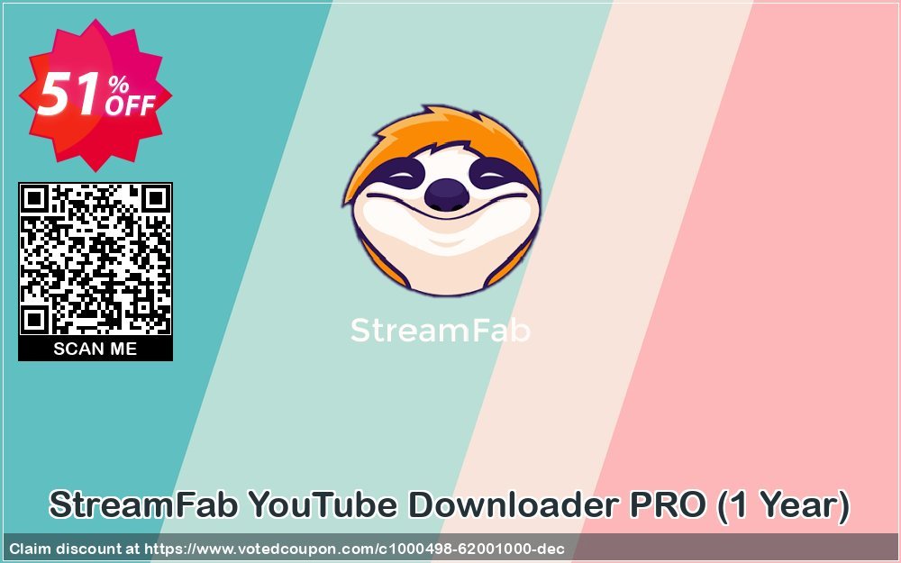 StreamFab YouTube Downloader PRO, Yearly  Coupon, discount 30% OFF StreamFab YouTube Downloader PRO (1 Year), verified. Promotion: Special sales code of StreamFab YouTube Downloader PRO (1 Year), tested & approved