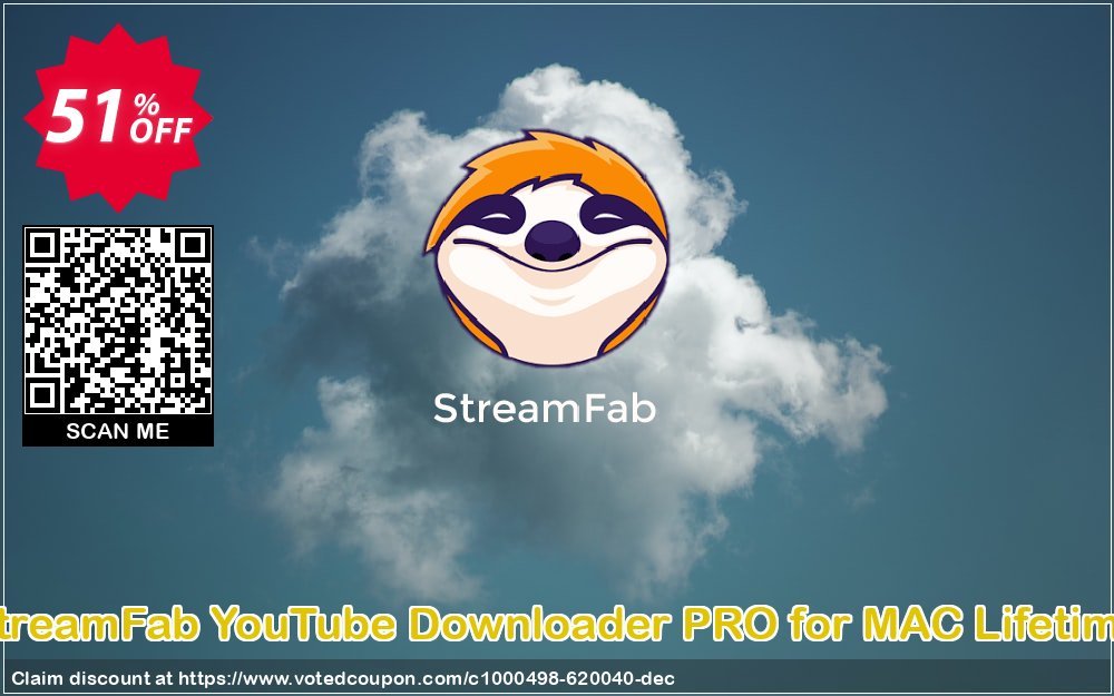 StreamFab YouTube Downloader PRO for MAC Lifetime Coupon, discount 50% OFF StreamFab YouTube Downloader PRO for MAC Lifetime, verified. Promotion: Special sales code of StreamFab YouTube Downloader PRO for MAC Lifetime, tested & approved