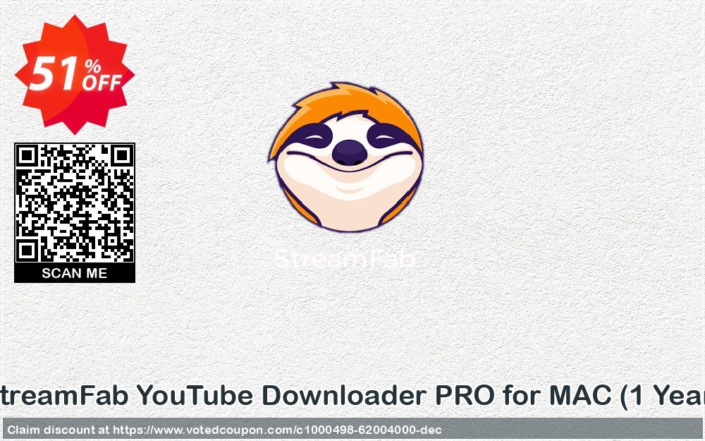 StreamFab YouTube Downloader PRO for MAC, Yearly  Coupon, discount 30% OFF StreamFab YouTube Downloader PRO for MAC (1 Year), verified. Promotion: Special sales code of StreamFab YouTube Downloader PRO for MAC (1 Year), tested & approved