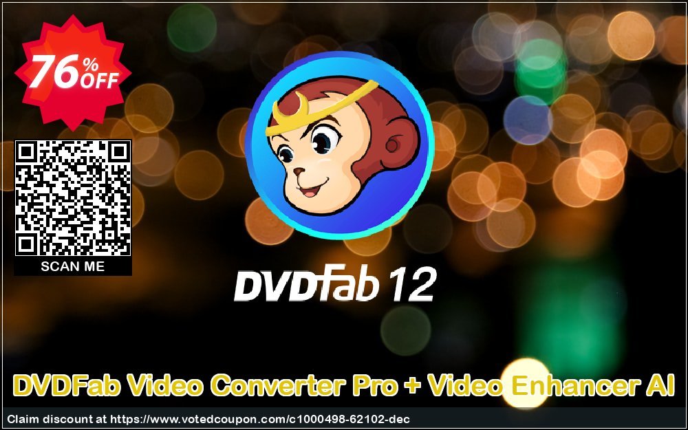 DVDFab Video Converter Pro + Video Enhancer AI Coupon, discount 76% OFF DVDFab Video Converter Pro + Video Enhancer AI, verified. Promotion: Special sales code of DVDFab Video Converter Pro + Video Enhancer AI, tested & approved