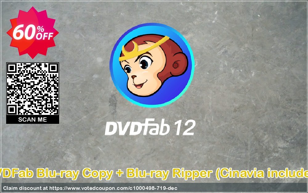 DVDFab Blu-ray Copy + Blu-ray Ripper, Cinavia included  Coupon, discount 50% OFF DVDFab Blu-ray Copy + Blu-ray Ripper (Cinavia included), verified. Promotion: Special sales code of DVDFab Blu-ray Copy + Blu-ray Ripper (Cinavia included), tested & approved