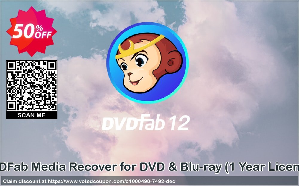 DVDFab Media Recover for DVD & Blu-ray, Yearly Plan  Coupon Code Apr 2024, 50% OFF - VotedCoupon