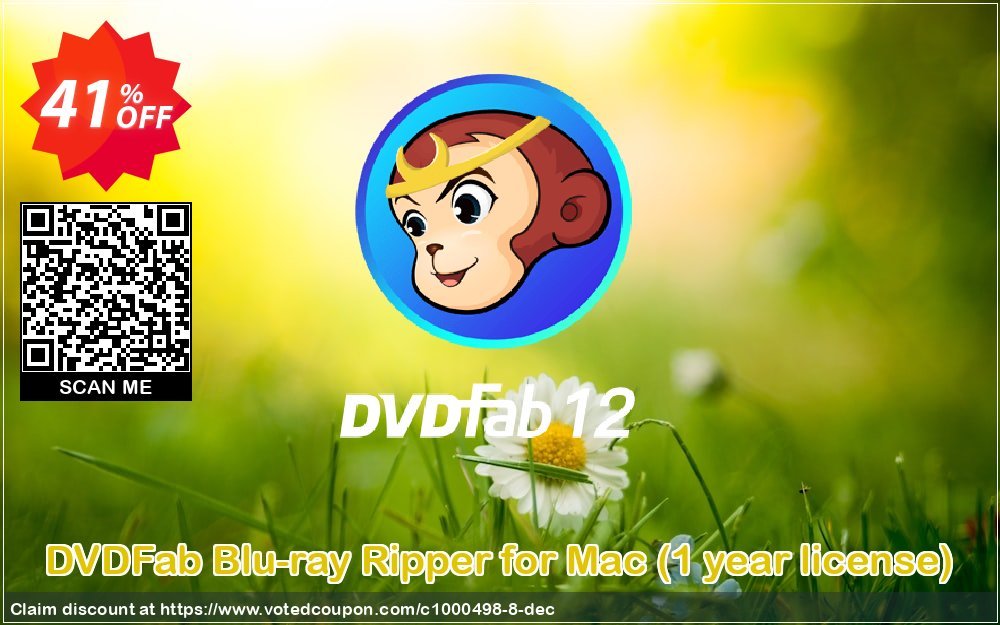 DVDFab Blu-ray Ripper for MAC, Yearly Plan  Coupon, discount 50% OFF DVDFab Blu-ray Ripper for Mac (1 year license), verified. Promotion: Special sales code of DVDFab Blu-ray Ripper for Mac (1 year license), tested & approved