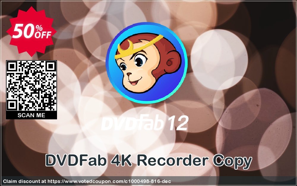 DVDFab 4K Recorder Copy Coupon, discount 50% OFF DVDFab 4K Recorder Copy, verified. Promotion: Special sales code of DVDFab 4K Recorder Copy, tested & approved