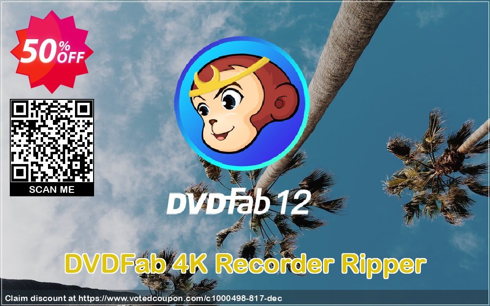 DVDFab 4K Recorder Ripper Coupon, discount 50% OFF DVDFab 4K Recorder Ripper, verified. Promotion: Special sales code of DVDFab 4K Recorder Ripper, tested & approved