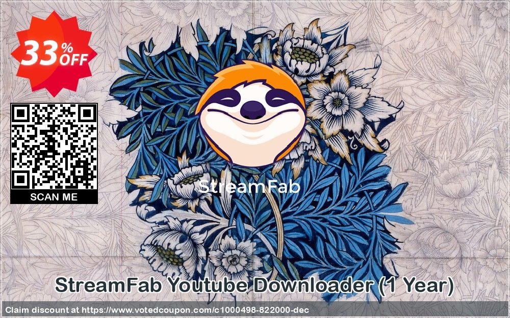 StreamFab Youtube Downloader, Yearly  Coupon, discount 30% OFF StreamFab Youtube Downloader (1 Year), verified. Promotion: Special sales code of StreamFab Youtube Downloader (1 Year), tested & approved
