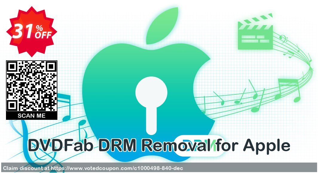 DVDFab DRM Removal for Apple Coupon, discount 30% OFF DVDFab DRM Removal for Apple, verified. Promotion: Special sales code of DVDFab DRM Removal for Apple, tested & approved