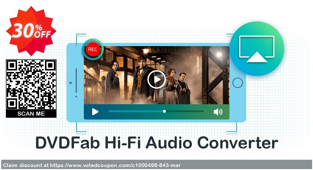 DVDFab Hi-Fi Audio Converter Coupon, discount 30% OFF DVDFab Hi-Fi Audio Converter, verified. Promotion: Special sales code of DVDFab Hi-Fi Audio Converter, tested & approved