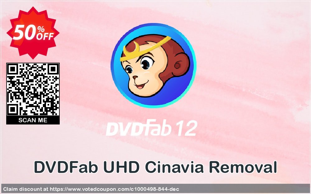 DVDFab UHD Cinavia Removal Coupon, discount 50% OFF DVDFab UHD Cinavia Removal, verified. Promotion: Special sales code of DVDFab UHD Cinavia Removal, tested & approved