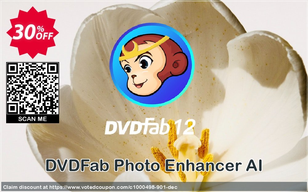 DVDFab Photo Enhancer AI Coupon, discount 30% OFF DVDFab Photo Enhancer AI, verified. Promotion: Special sales code of DVDFab Photo Enhancer AI, tested & approved