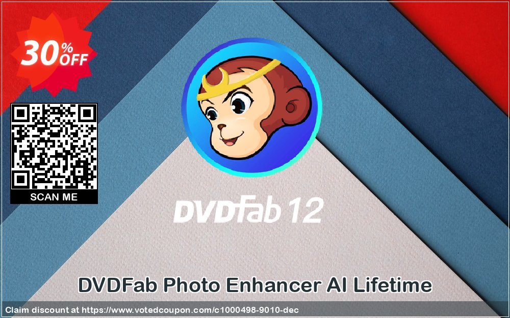 DVDFab Photo Enhancer AI Lifetime Coupon, discount 30% OFF DVDFab Photo Enhancer AI Lifetime, verified. Promotion: Special sales code of DVDFab Photo Enhancer AI Lifetime, tested & approved
